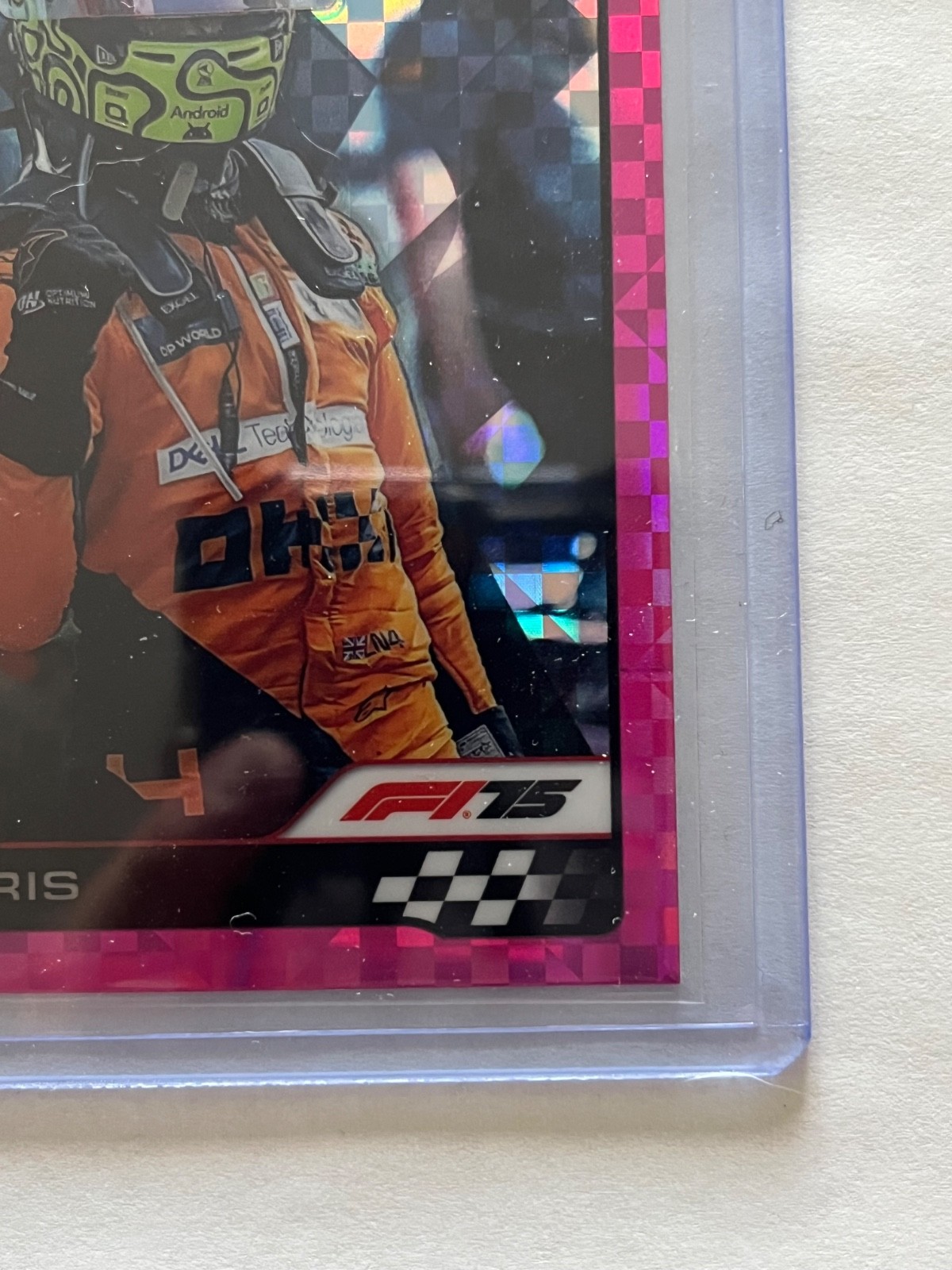 2025 topps chrome f1 #107 lando norris pink checker 192/250