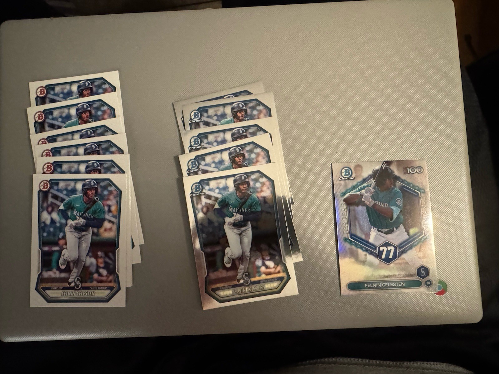 2026 Bowman Lot Of 13 Chrome Paper Seattle Mariners Felnin Celesten Top 100