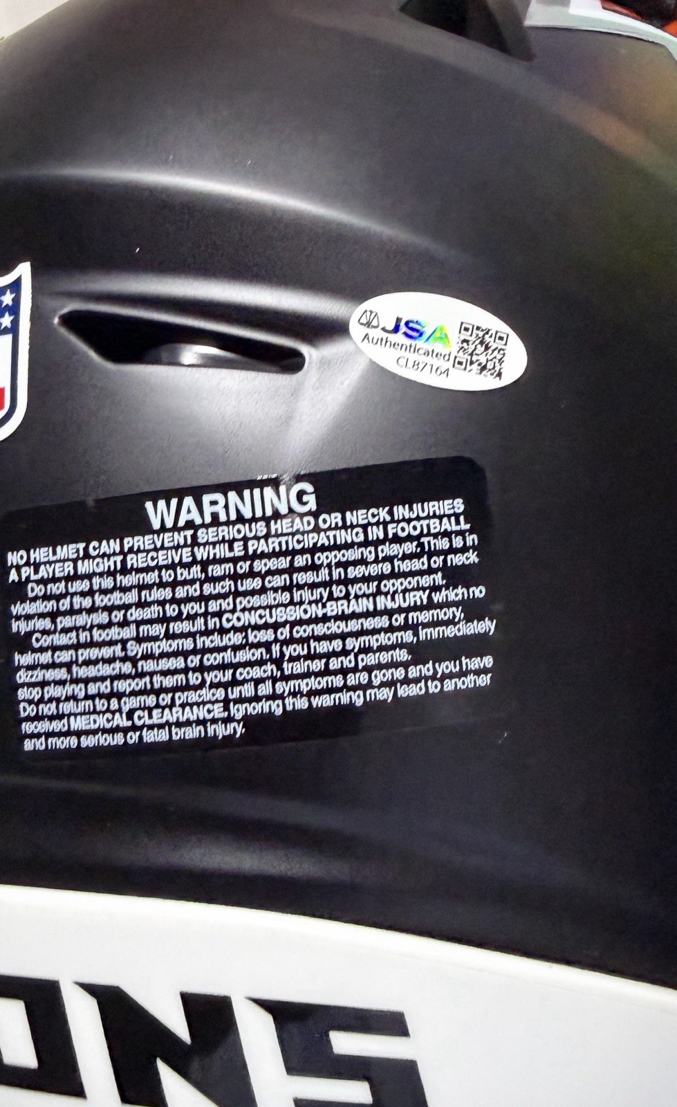 Michael Vick Autographed Atlanta Falcons Black Matte Full Size Helmet – JSA