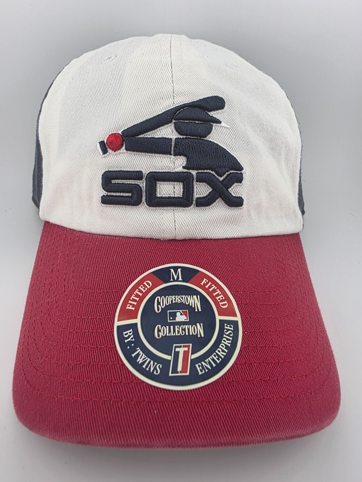Chicago White Sox Franchise Fitted Batter Man Logo Fitted Hat Navy/Red/White