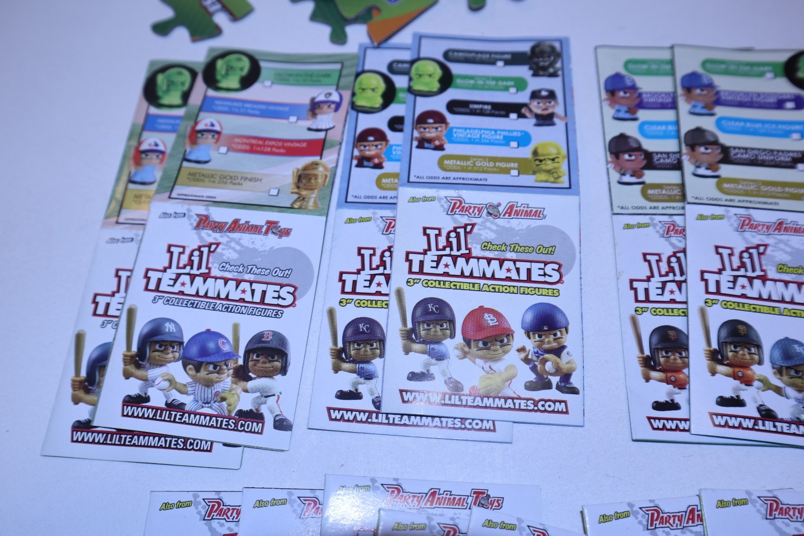 Lot of MLB TeenyMates PVC 1″ Figures Series 1-4 with 9 Rares Checklists Puzzles
