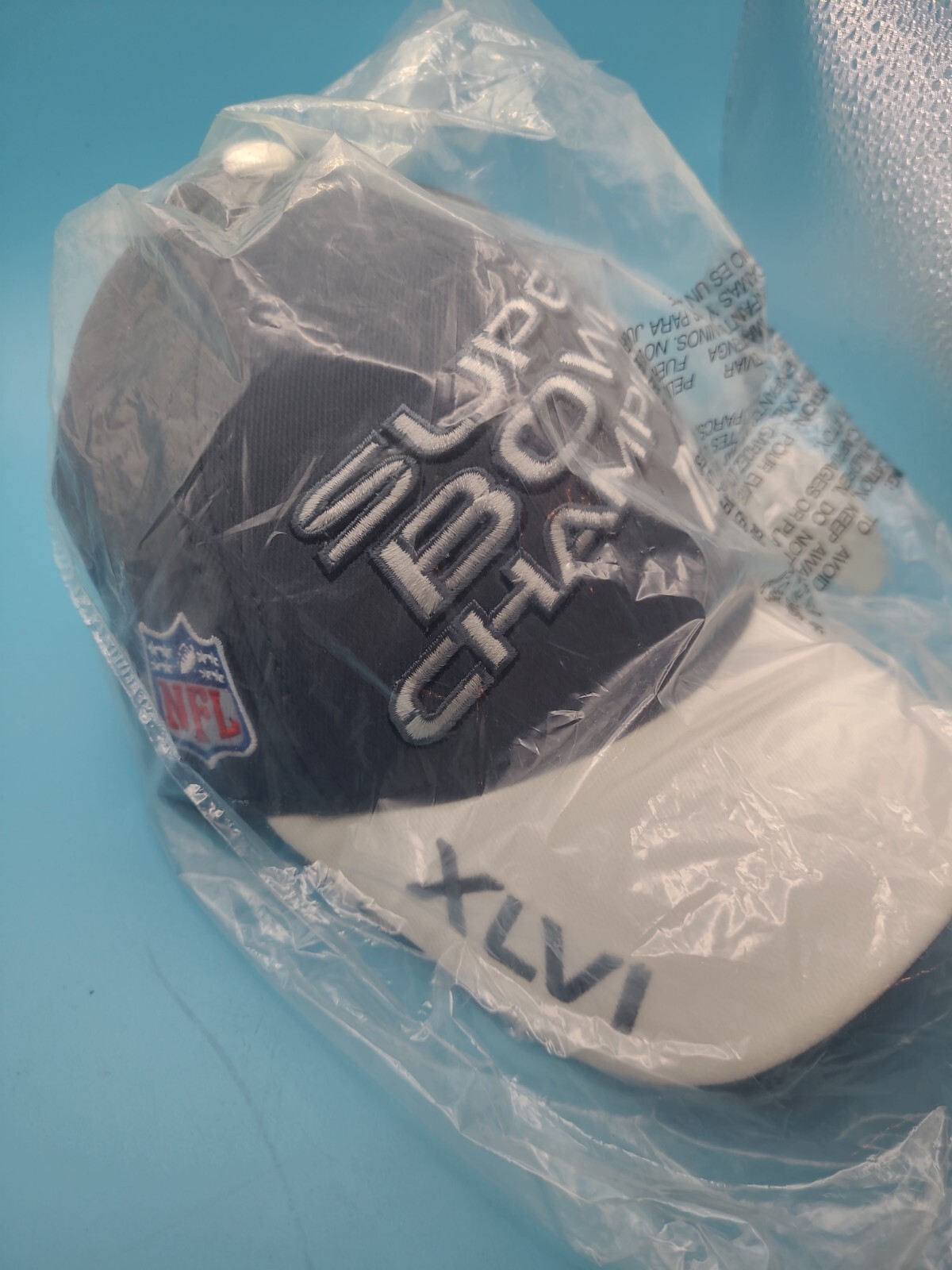NY New York Giants Reebok onfield NFL Super Bowl XLVI Champions Cap Hat