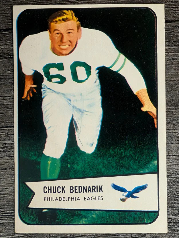 1954 Bowman #57 Chuck Bednarik MID GRADE