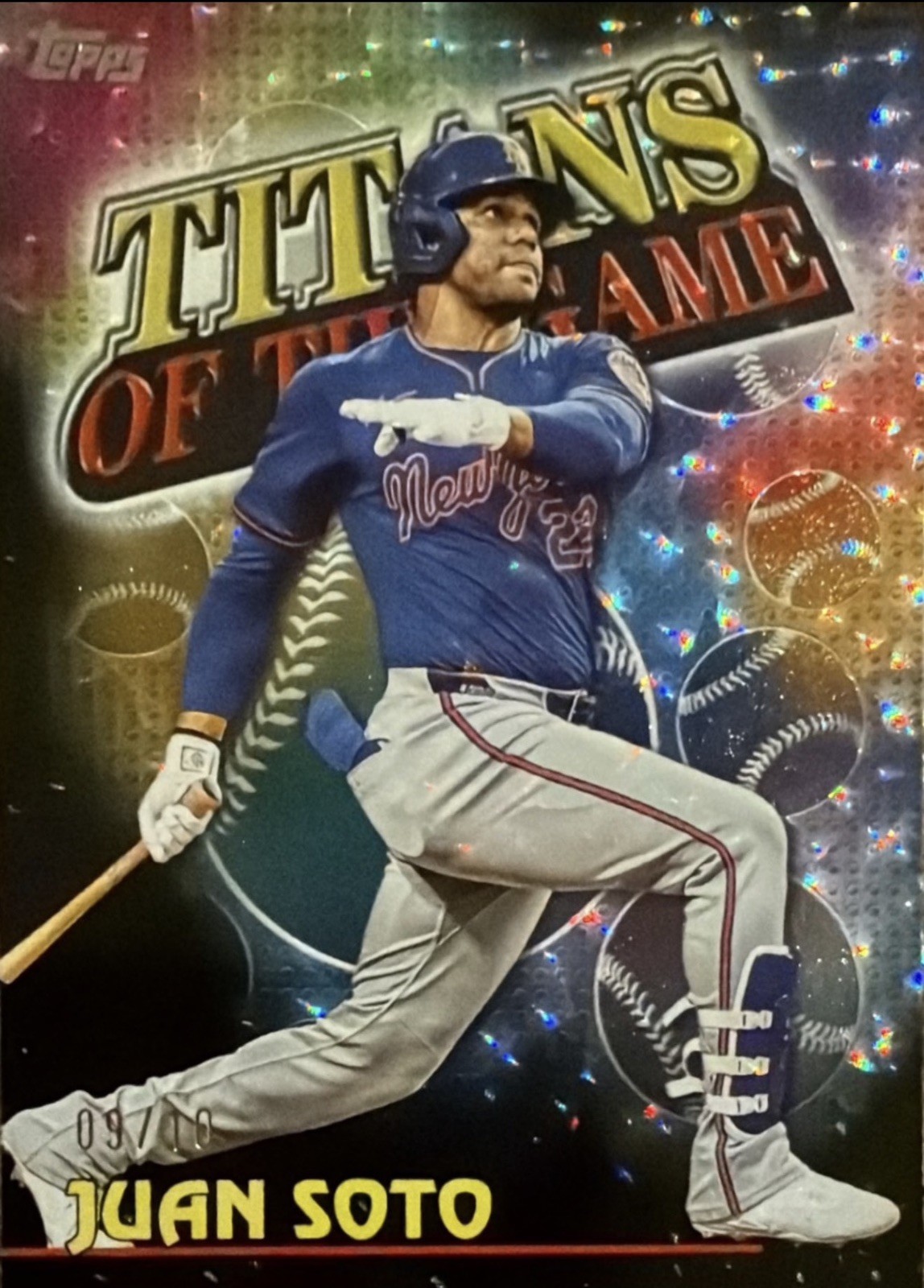 🔥LOW SN #9/10🔥 2026 Topps #TOG-11 Juan Soto Titans of the Game Black Crackle