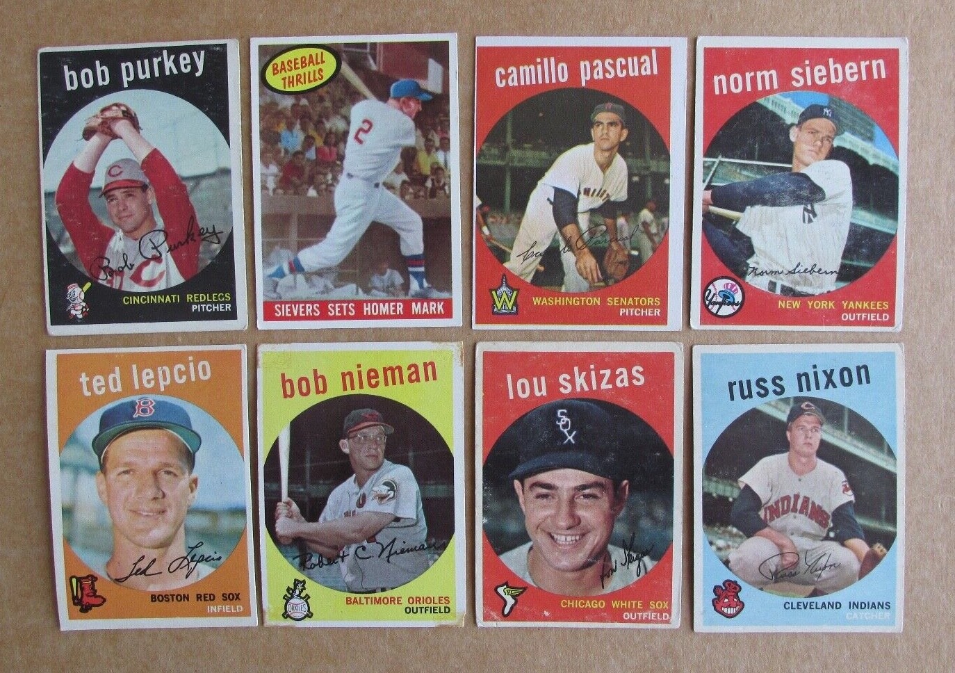 1959 TOPPS BASEBALL CARD SINGLES #286-565 COMPLETE YOUR SET U-PICK UPDATED 2/8