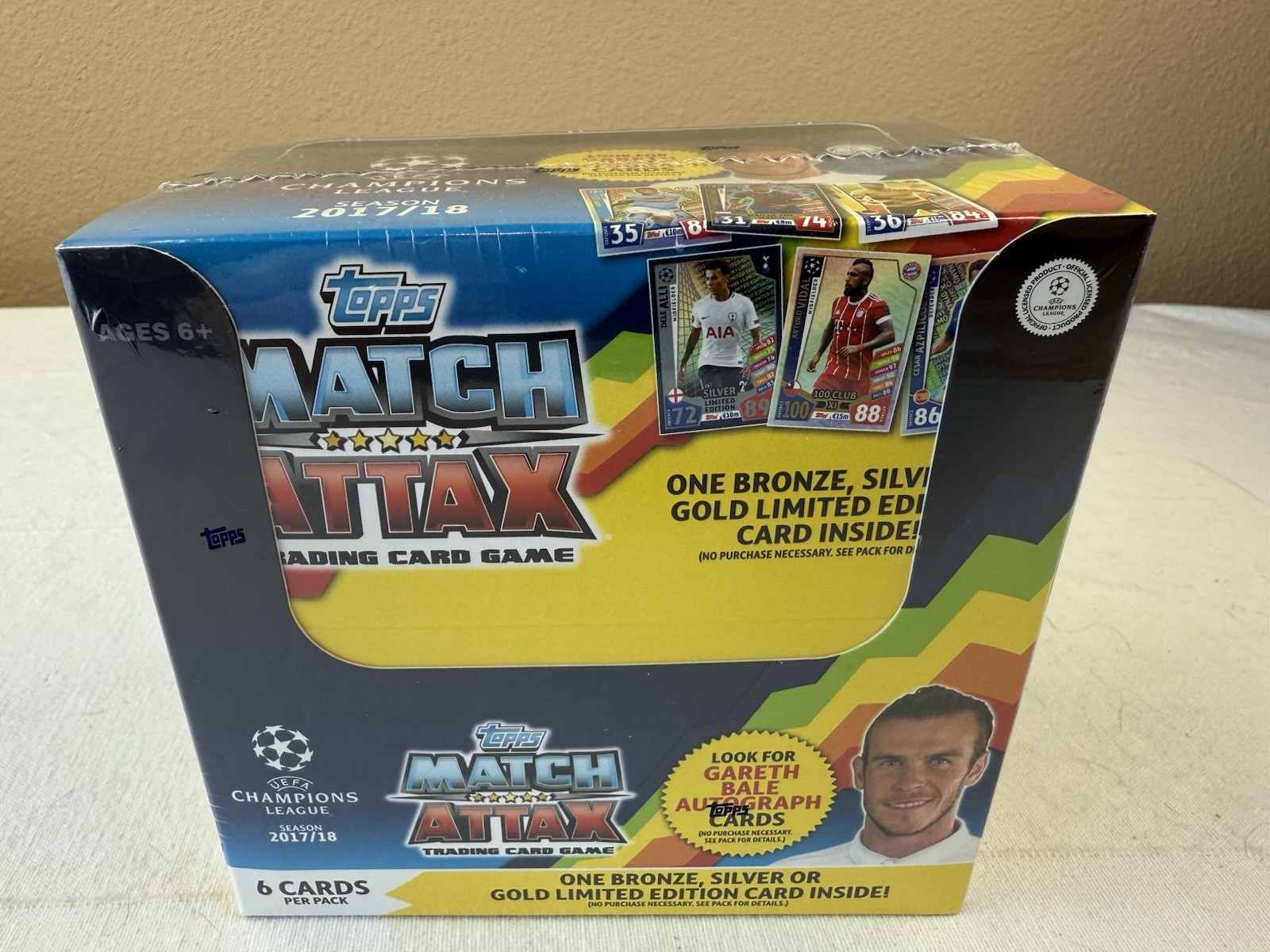 2017/18 Topps Match Attax Champions League Soccer MASSIVE 50 Pack Box-300 Cards!