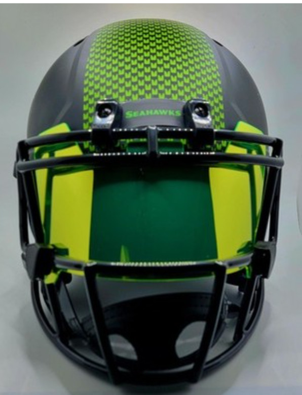 MIRRORED Full Size Football Helmet Visors Comes With Set of Clips DISPLAY ONLY
