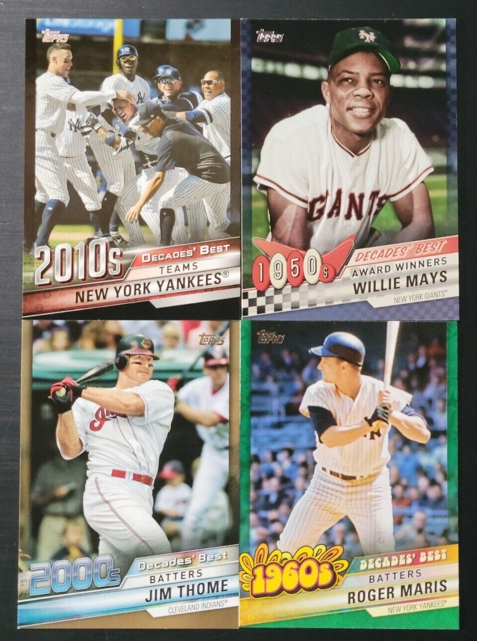 2020 Topps Series 1 / Series 2 / Update DECADES BEST Black Blue Green You Pick