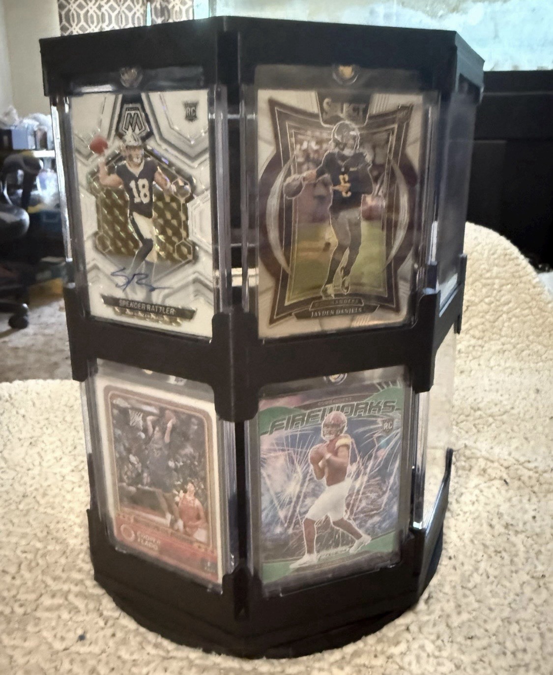 8 side octagon 35pt one touch trading card display/holder Holds 16 Magnetics