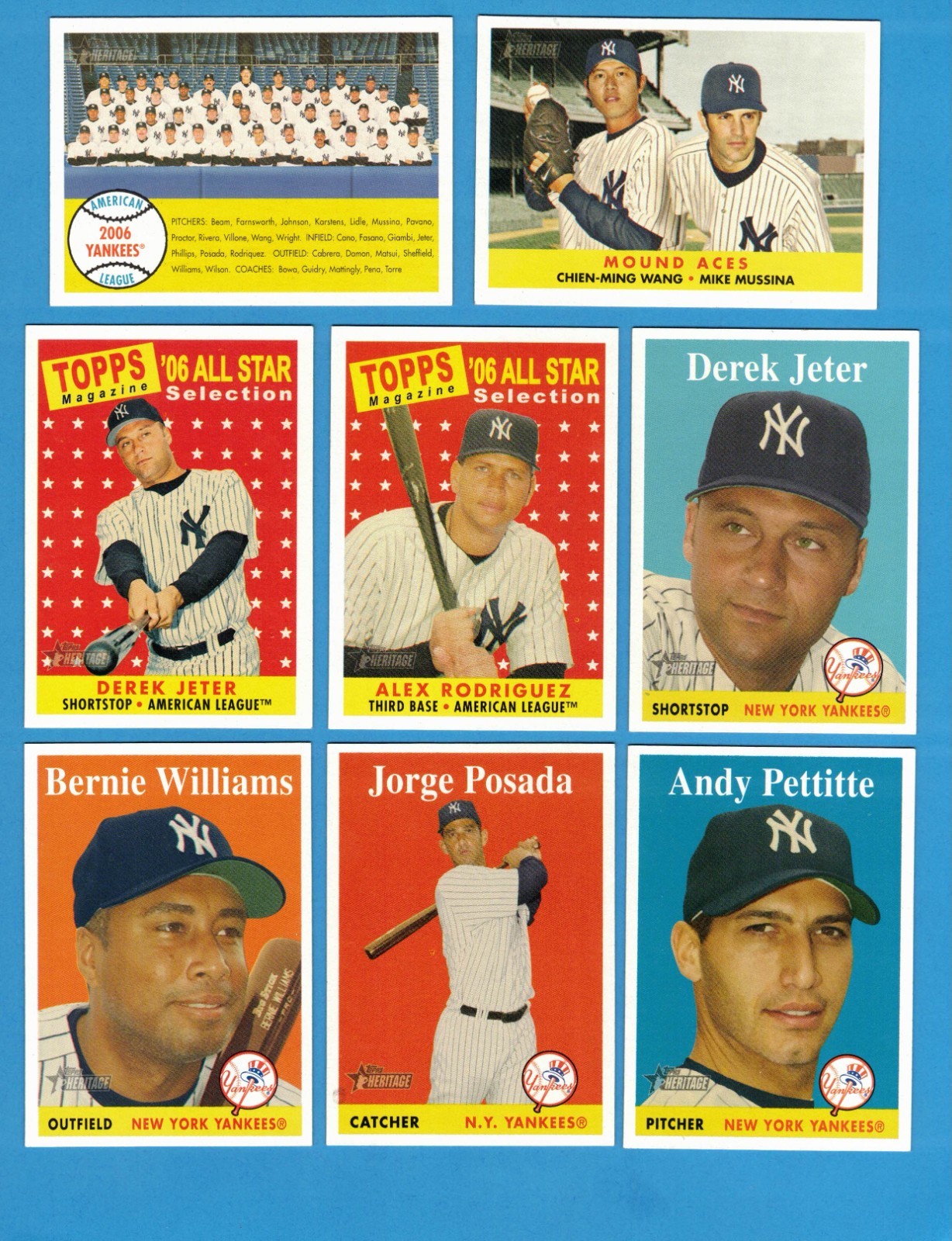 2007 Topps Heritage New York Yankees Master Team Set Includes SPs Variations New