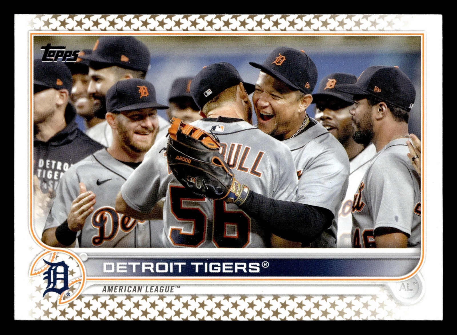 Detroit Tigers 2022 Topps GOLD STAR SP #640 Detroit Tigers
