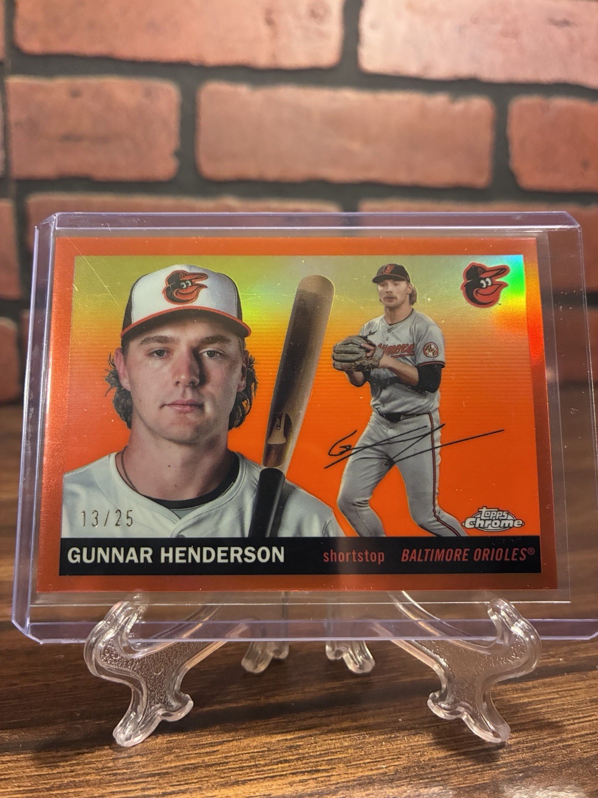 2025 Topps Chrome Platinum Gunnar Henderson Orange Refractor /25 Orioles