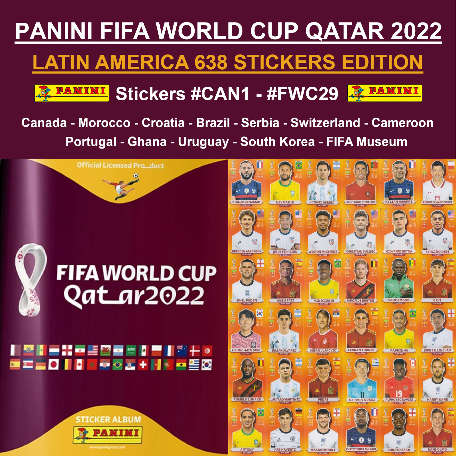 Panini World Cup QATAR 2022 – Latin America Edition – Stickers #CAN1 – FWC29