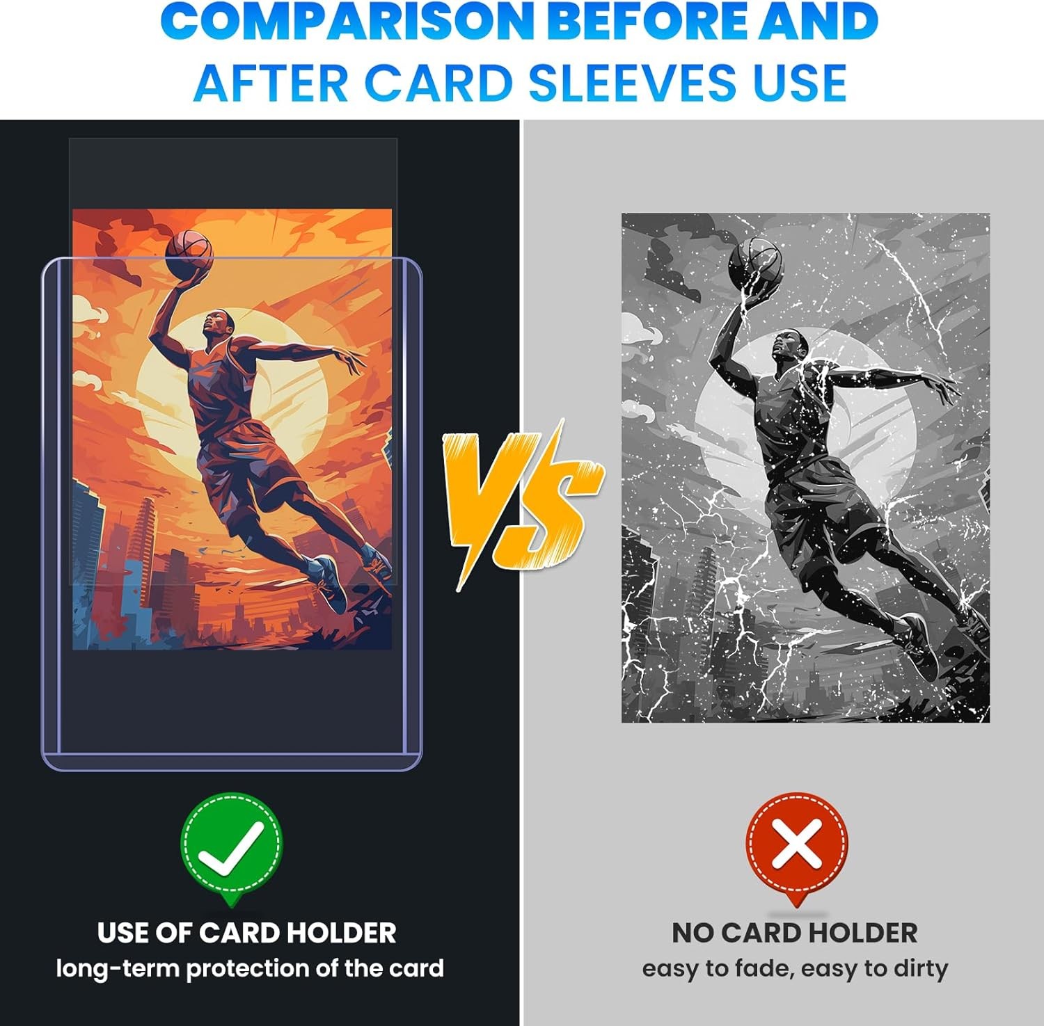 200 Card Sleeves Toploaders 3″x4″ Hard Plastic Baseball & Trading Card Protector