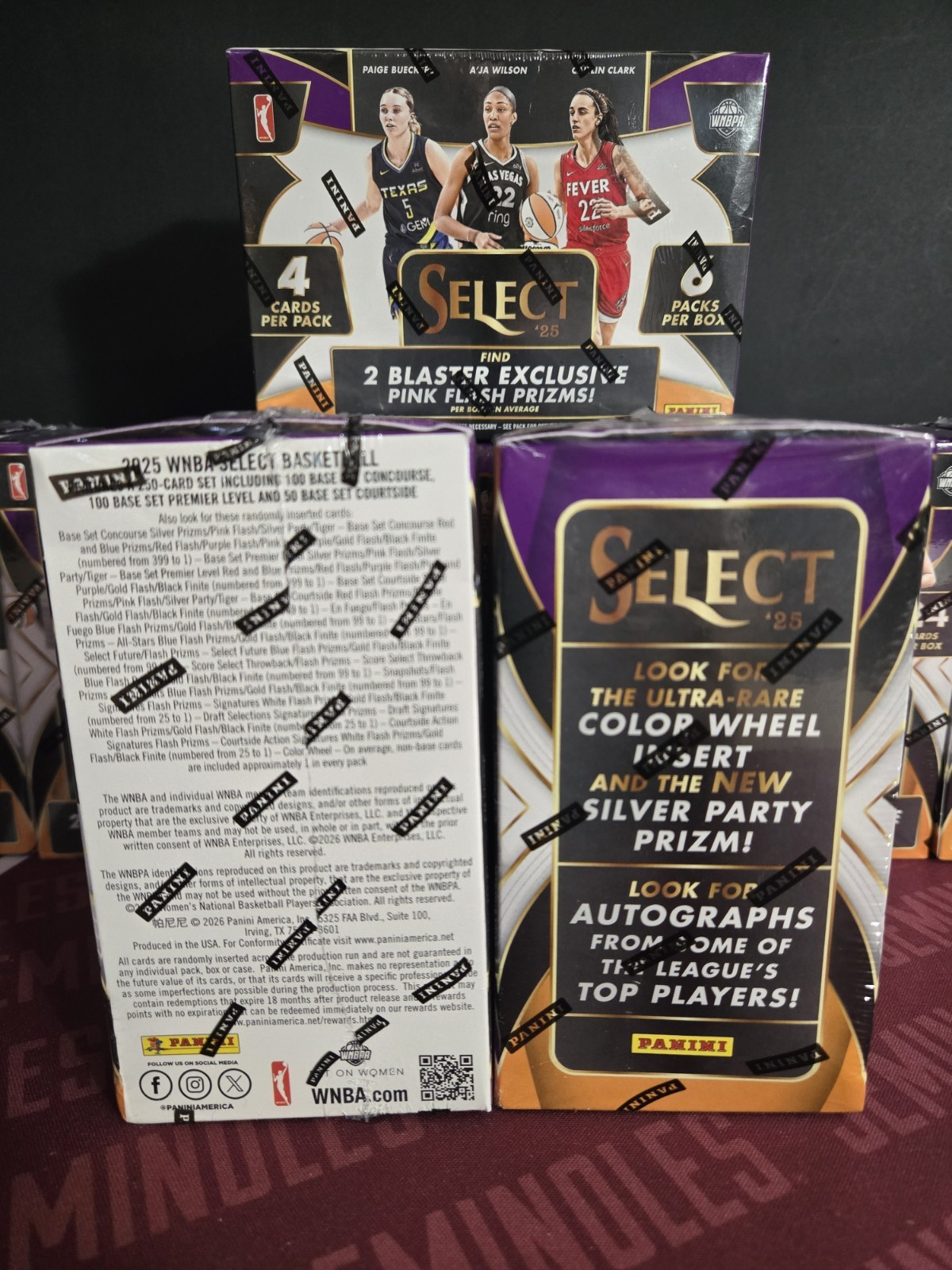 4X 2025 Panini Select WNBA Basketball Blaster Boxes – LOT OF 4 – FACTORY SEALED