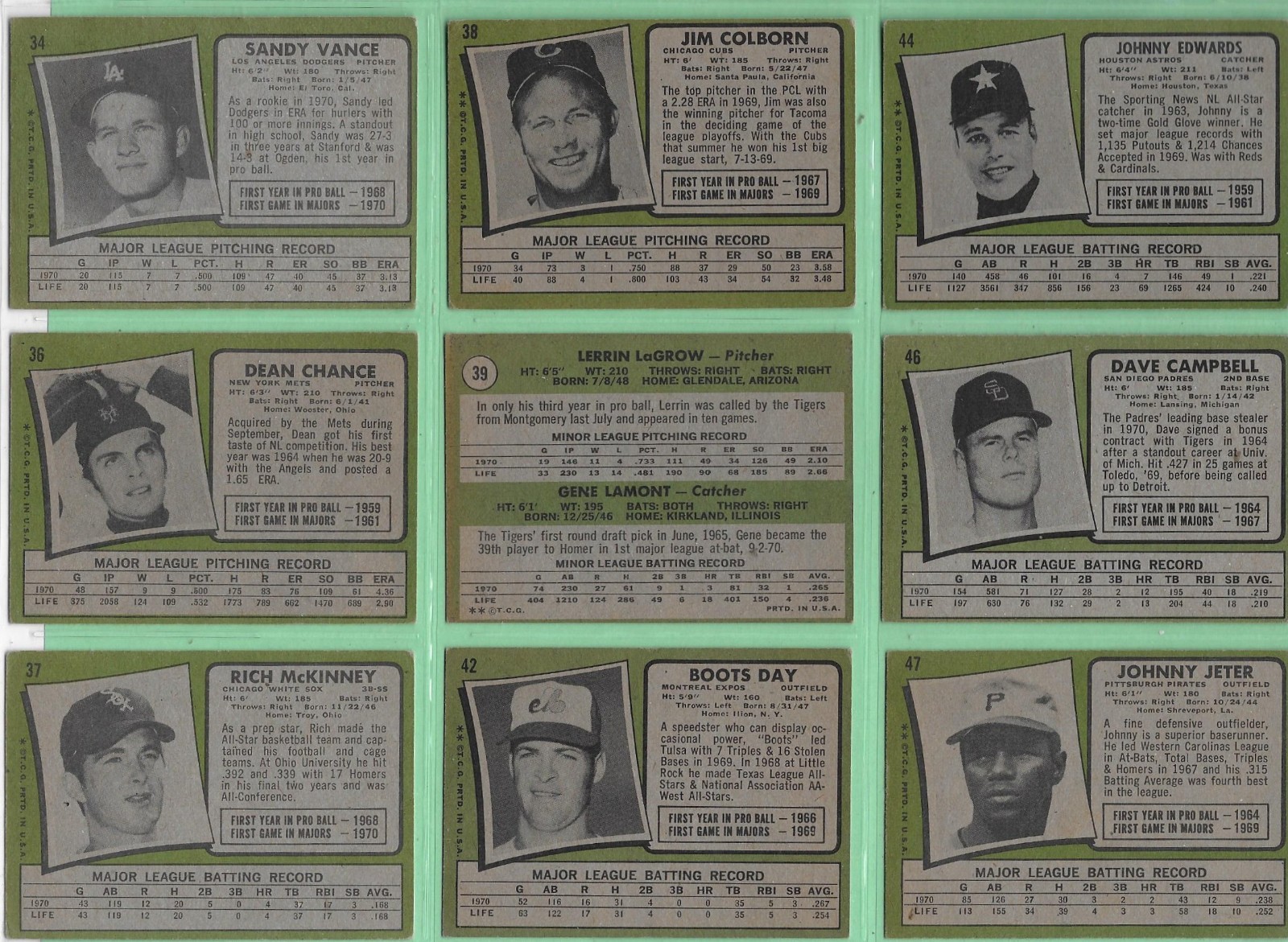 1971 Topps Baseball – Pick Your Cards & Fill Your Sets – Cards (8-223)