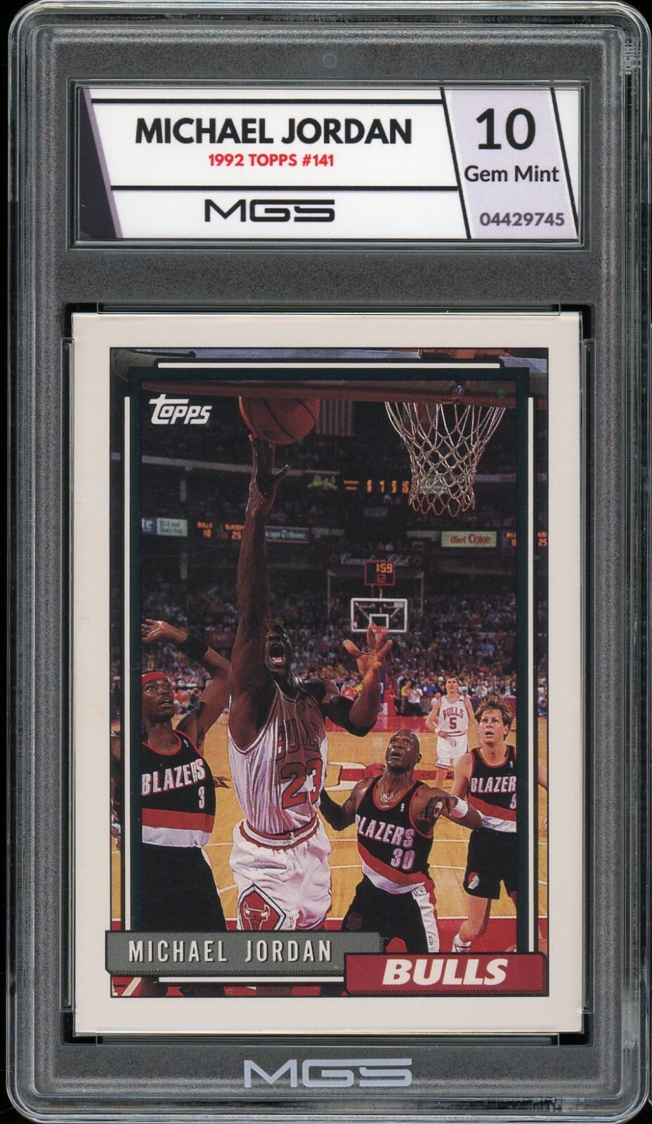 1992 Topps #141 Michael Jordan MGS GRADED 10 Gem Mint Chicago SUPERSTAR HOF