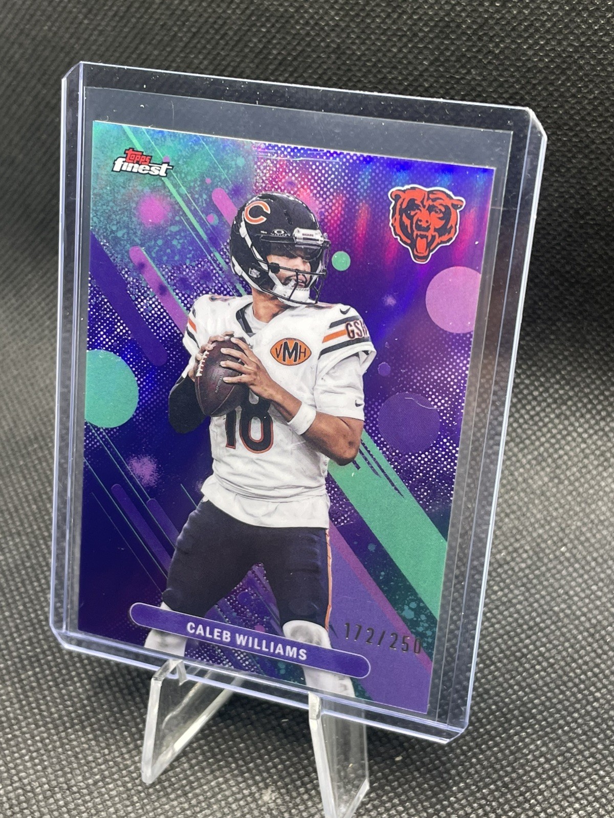 2025 Topps Finest Caleb Williams #50 Purple Refractor /250 – Chicago Bears
