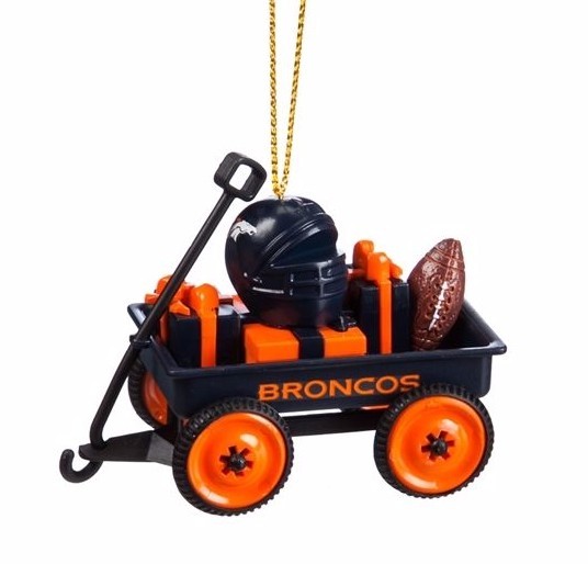 NFL Denver Broncos Team Wagon Ornament, NEW