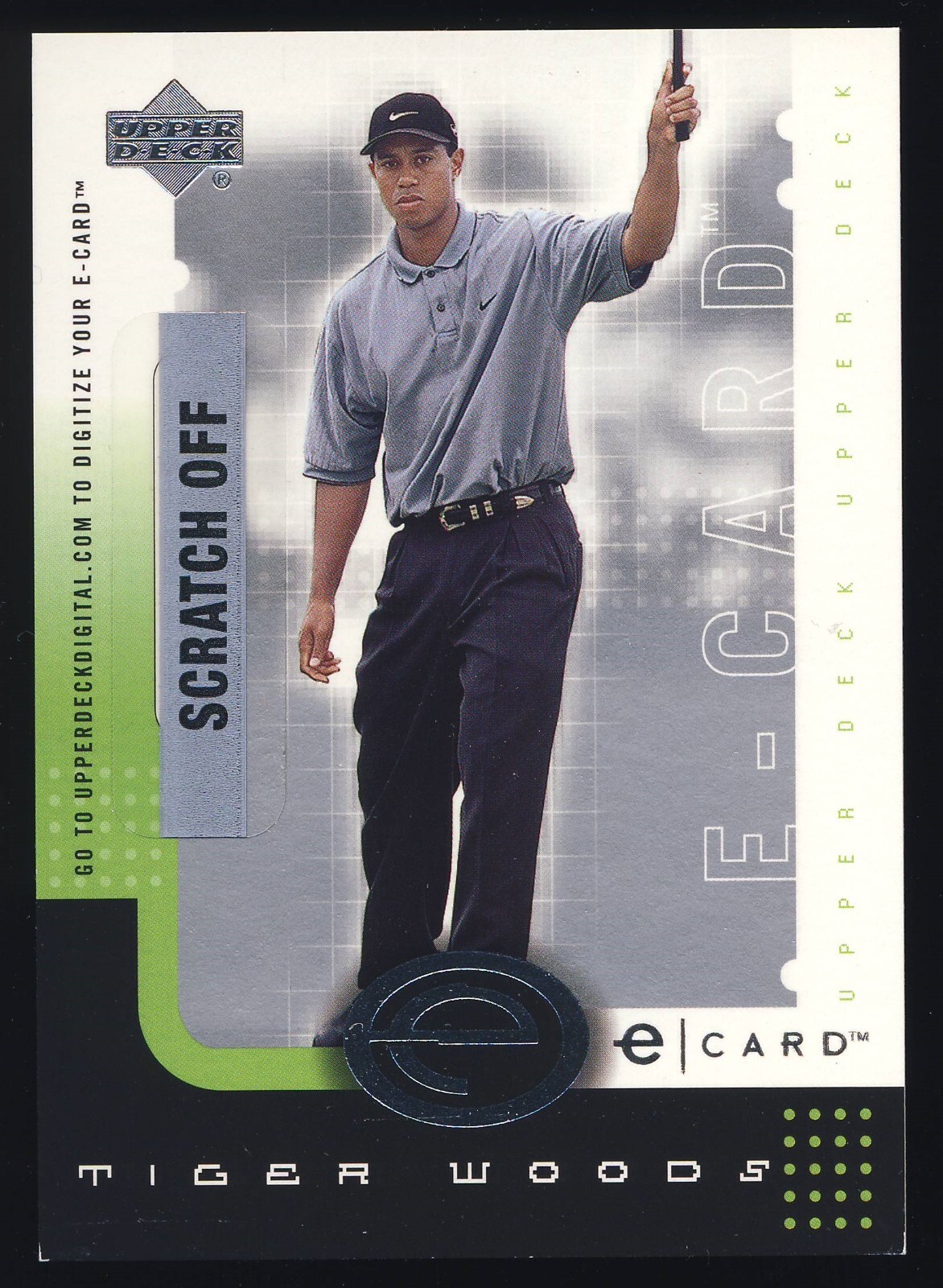 2001 PGA UD Upper Deck Golf Unscratched E Card Rookie Insert Tiger Woods RC QTY