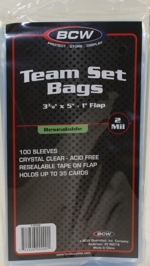 Trading & Gaming Card Supplies – TEAM BAGS ( 100 Resealable Plastic Card Bags –