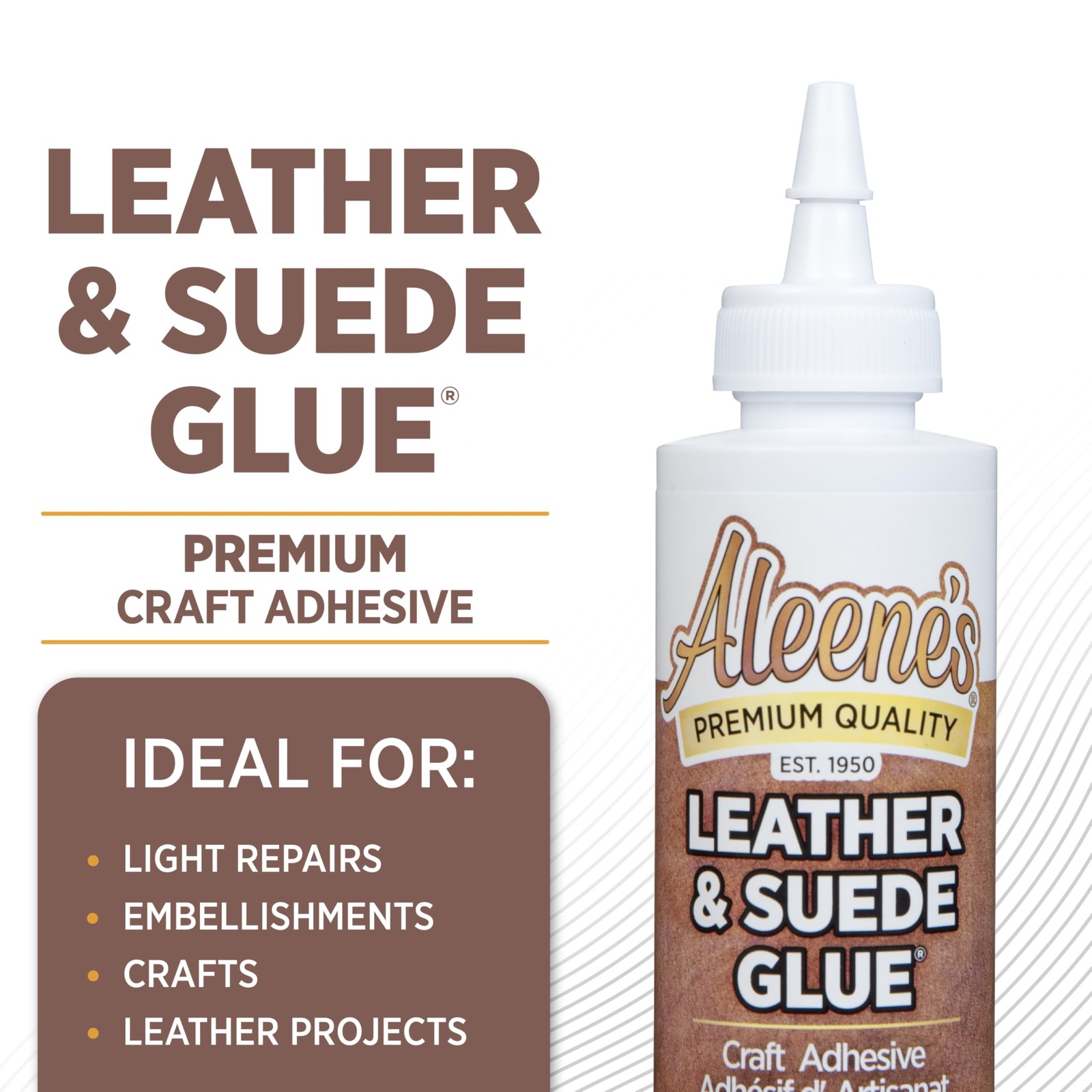 Leather & Suede Glue, Adhesive For Crafts, Embellishments, Light Repairs, Lea…