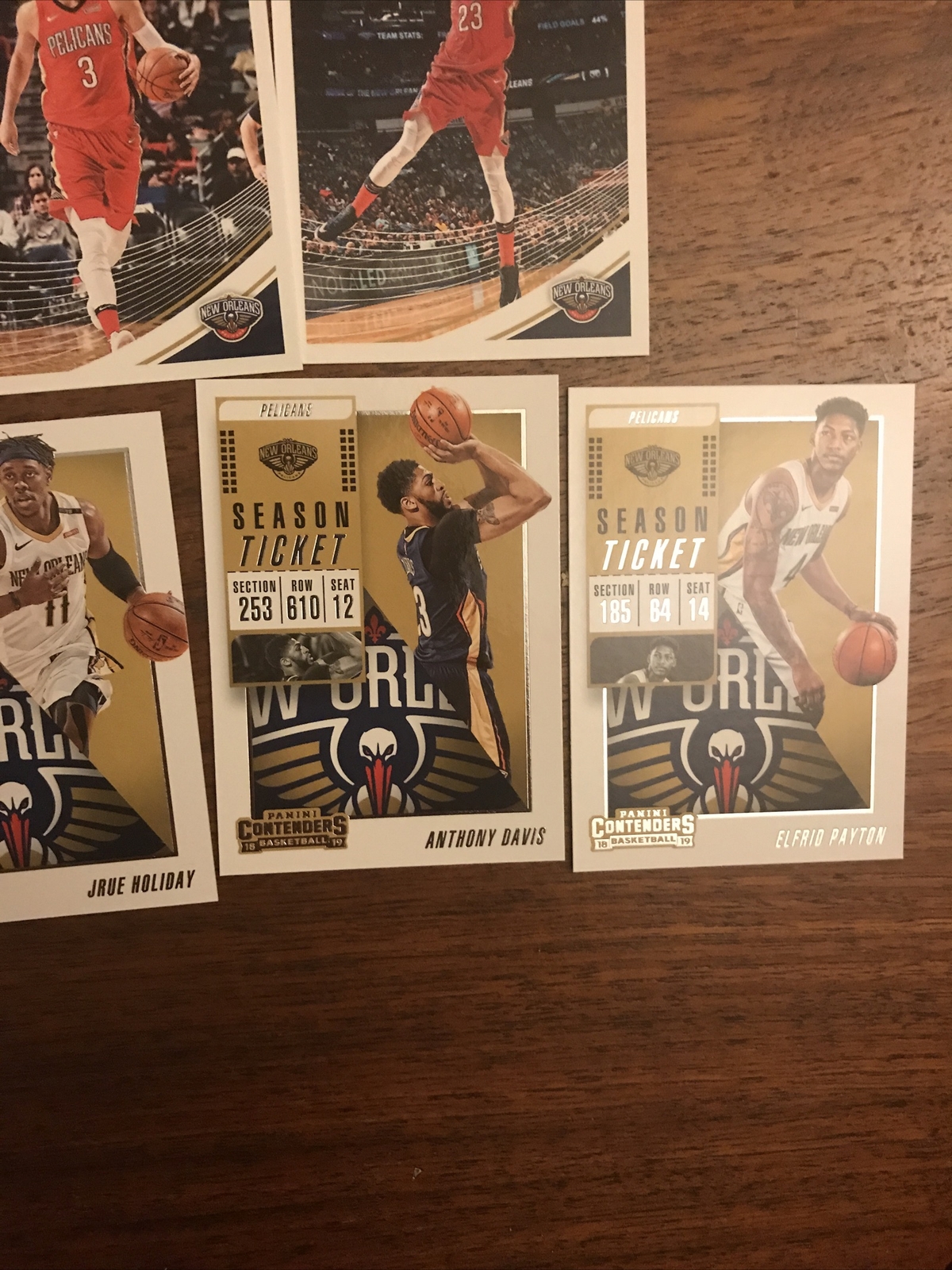 New Orleans Pelicans Cards Anthony Davis, Lonzo Ball, Brandon Ingram Option 1