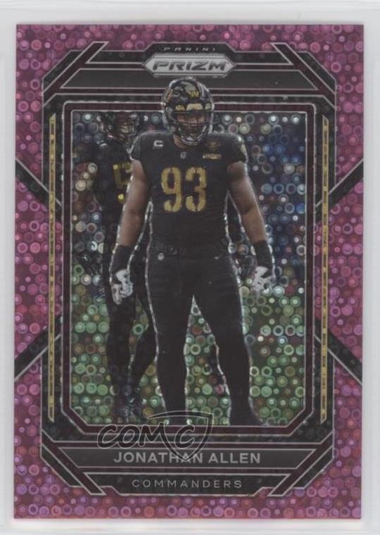 2022 Panini Prizm No Huddle Pink Prizm 2/15 Jonathan Allen #297 r7o
