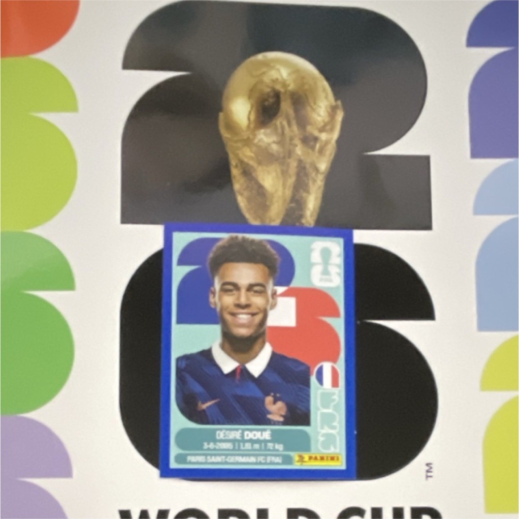 Panini World Cup 2026 Sticker FRA 17 Désiré Doué France PSG Official Non-Stuck