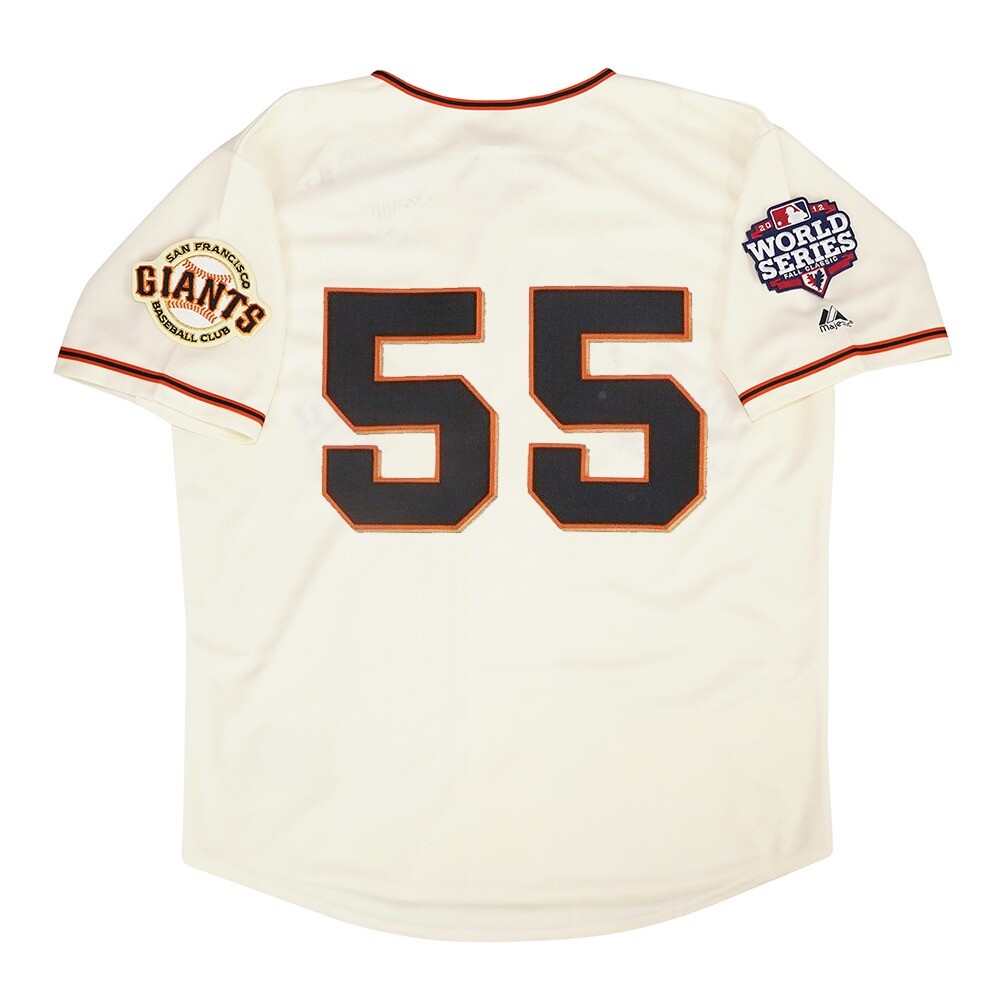 Tim Lincecum 2012 San Francisco Giants Cream Home World Series Men’s Jersey