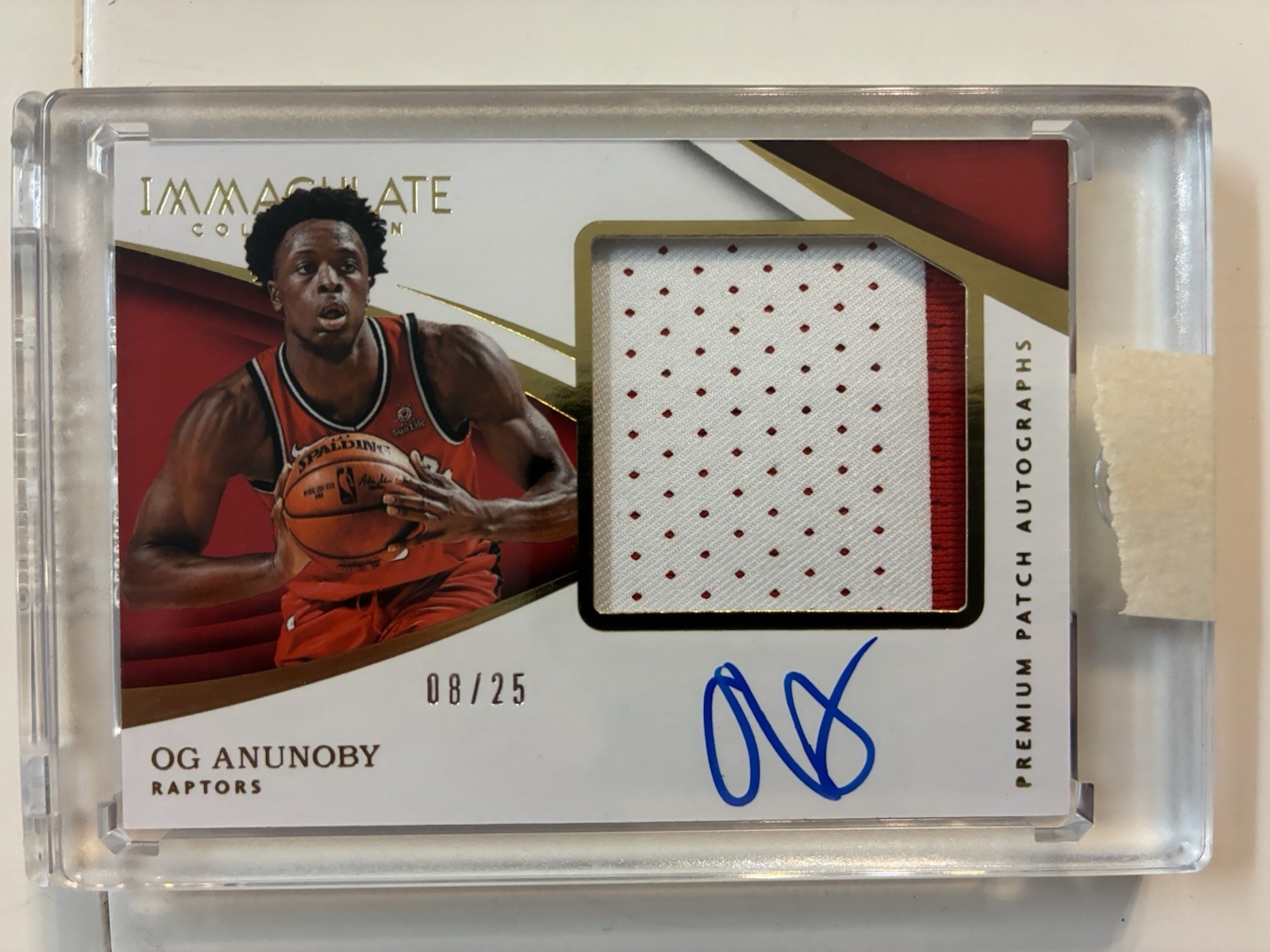 Og Anunoby Patch Autograph Immaculate Premium RPA /25 On Card Auto