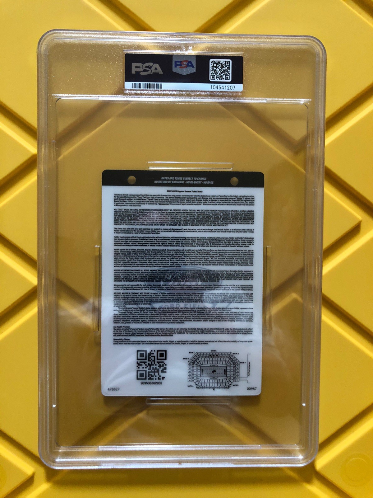 AIDAN HUTCHINSON 2022 NFL DEBUT Suite Ticket, PSA 8 NM-Mint, POP 1, NONE HIGHER!