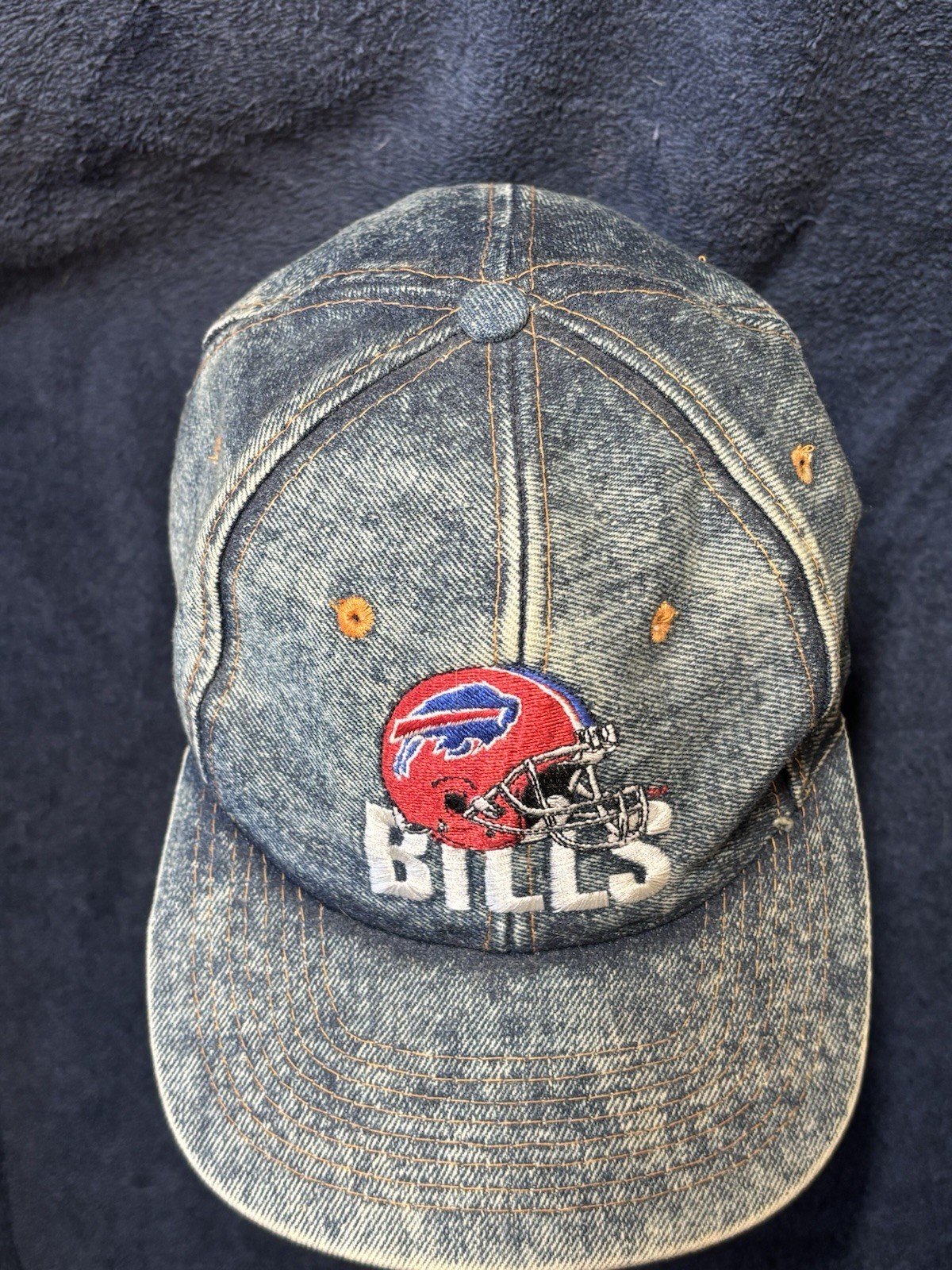 Vintage Buffalo Bills Stonewashed Denim Hat Jean 90s Team NFL By Universal Mafia