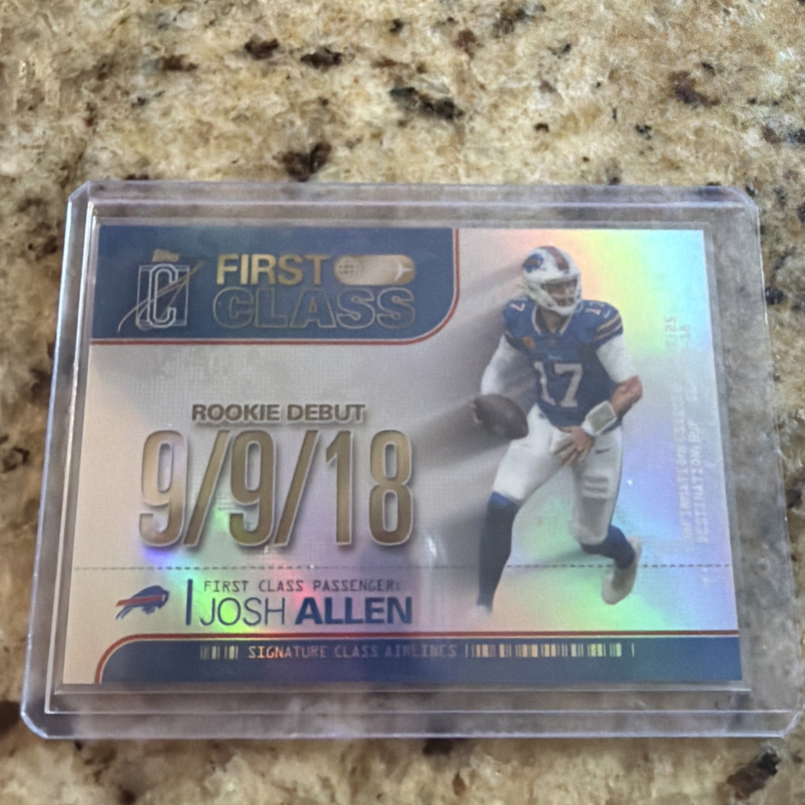 2025 Topps Signature Class Football Josh Allen First Class SSP Case HitRefractor