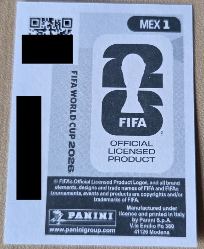 Mexico Team Emblem #MEX 1 – 2026 Panini FIFA World Cup Sticker