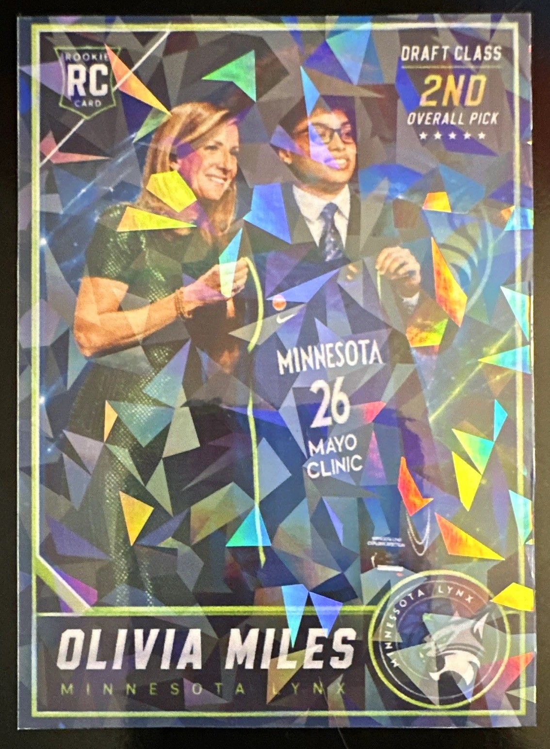 2026 Olivia Miles Minnesota Lynx WNBA Custom Cracked Ice Rookie Trading Card #5