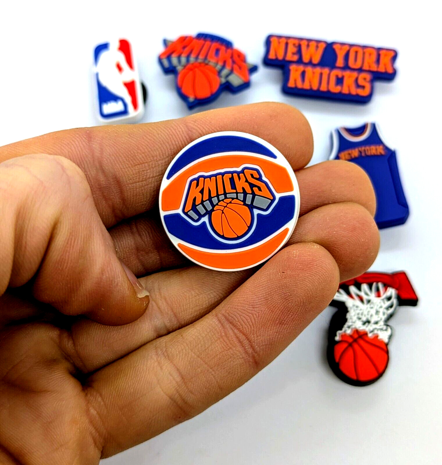 NEW YORK KNICKS SHOE CHARMS (10pcs) Basketball Cool Gift Accessories Set Lot