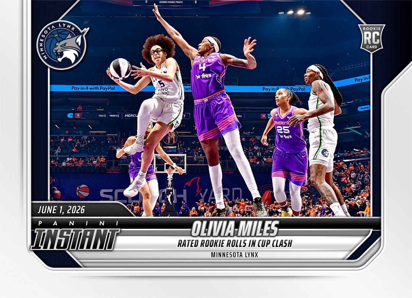 2026 Panini Instant WNBA #115 Olivia Miles Minnesota Lynx RC PRESALE