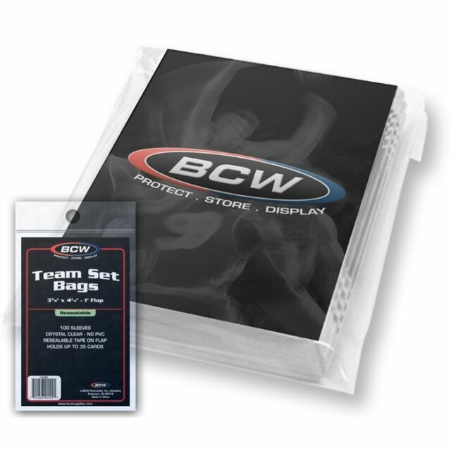 500 BCW (Like Ultra Pro) Resealable Poly Team Set Bags (1-RTSB) 3 3/8 x 5