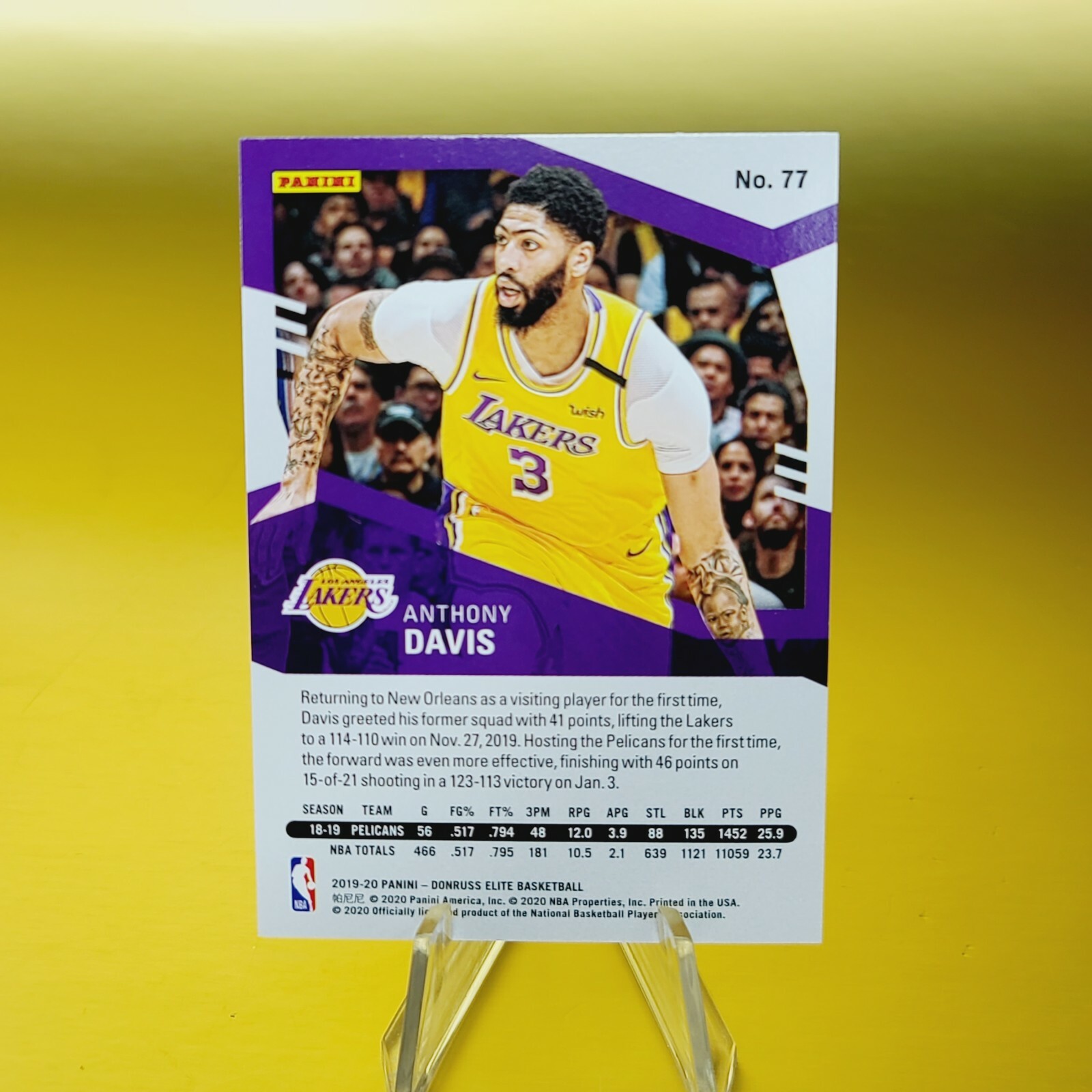 Anthony Davis HOLO FOIL LAKERS CARD