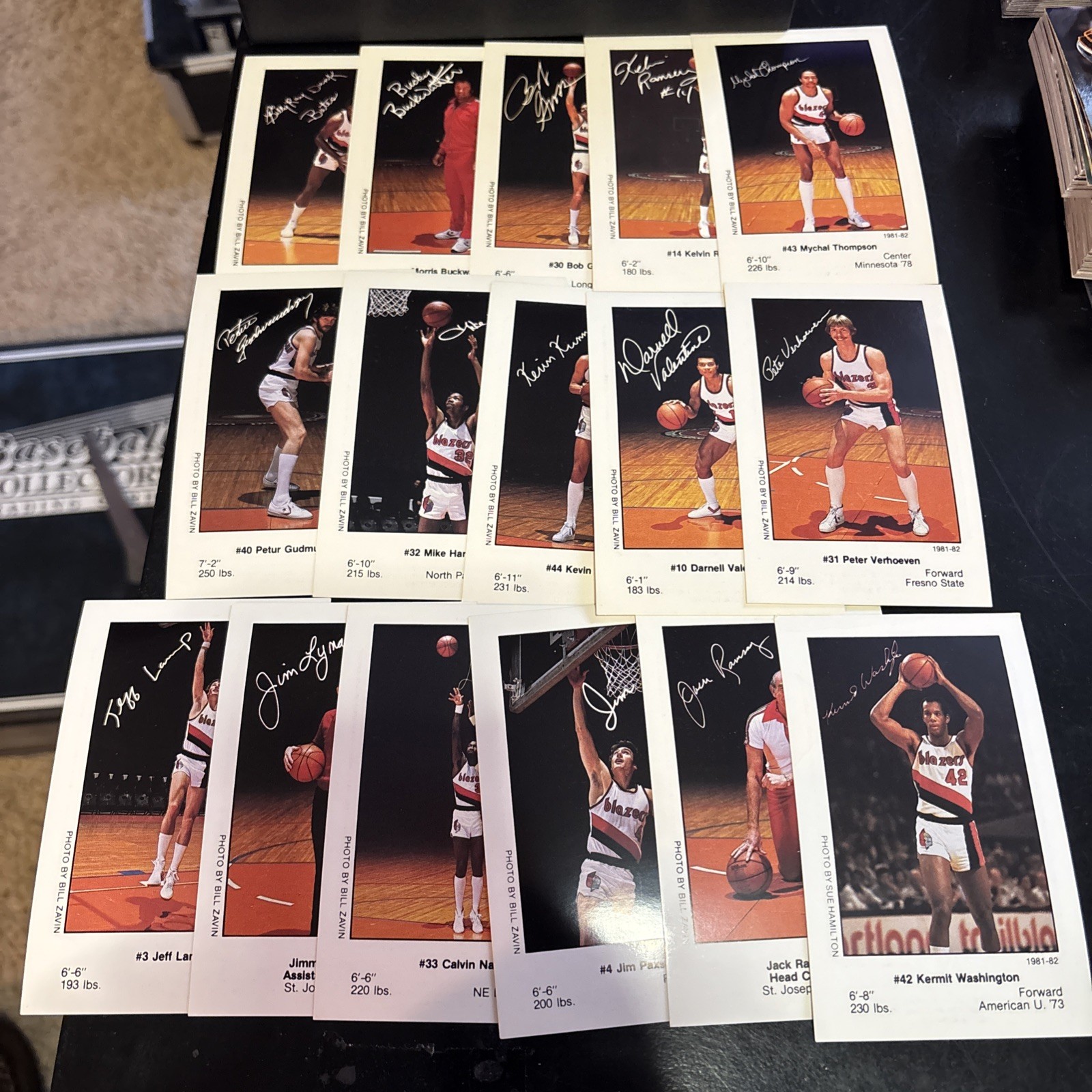 1981-82 Portland Trail Blazers Police team card set (NBA) Great Cond!!! (16)