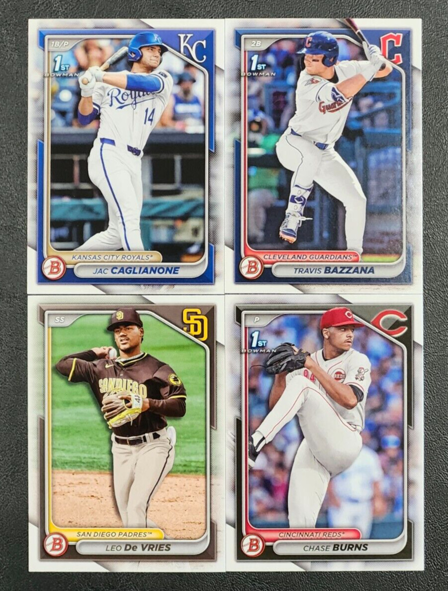2024 Bowman Draft – PAPER BASE BD-1 to BD-200 with 1st Prospect Cards You Pick