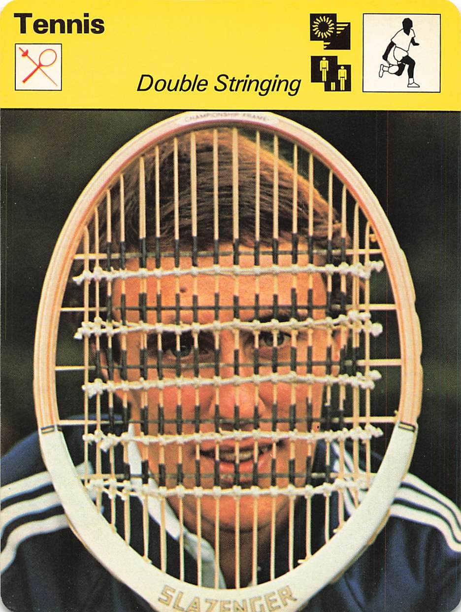 DOUBLE STRINGING 1977-79 SPORTSCASTER CARD TENNIS