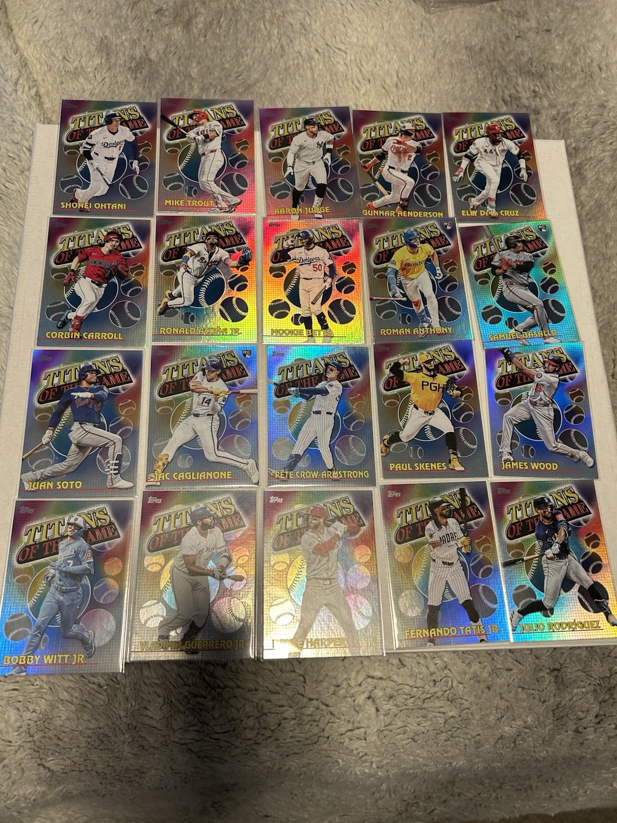 2026 Topps Series 1 Titans Of The Game Complete Set #TOG1-TOG20 20 Card Set