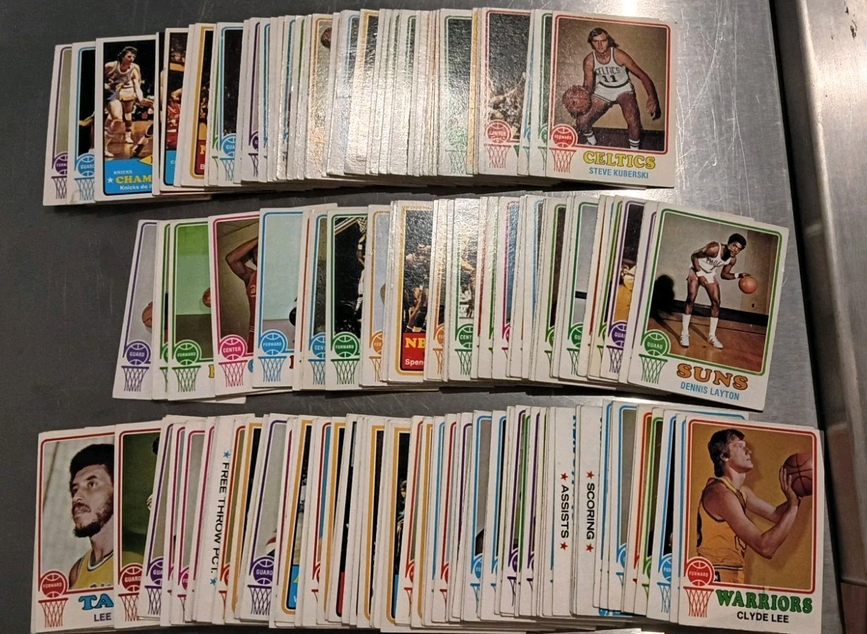 1973-74 Topps Basketball Partial Set Lot (205/264) Wilt Chamberlain Dr J G-VG