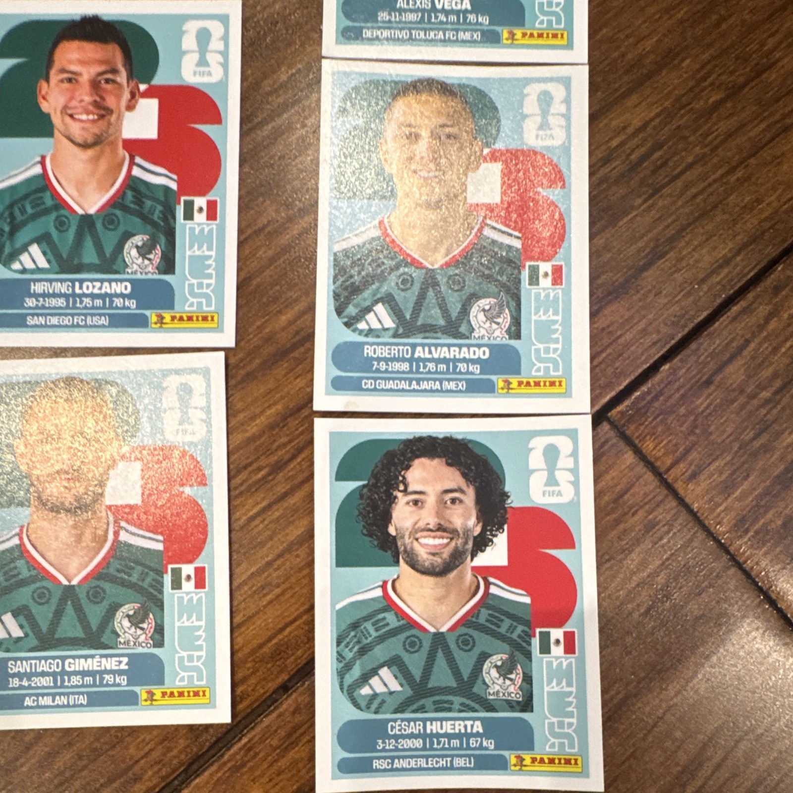 Panini FIFA World Cup 2026 Mexico Sticker Lot 20 MEX 1-20 Foil Hologram