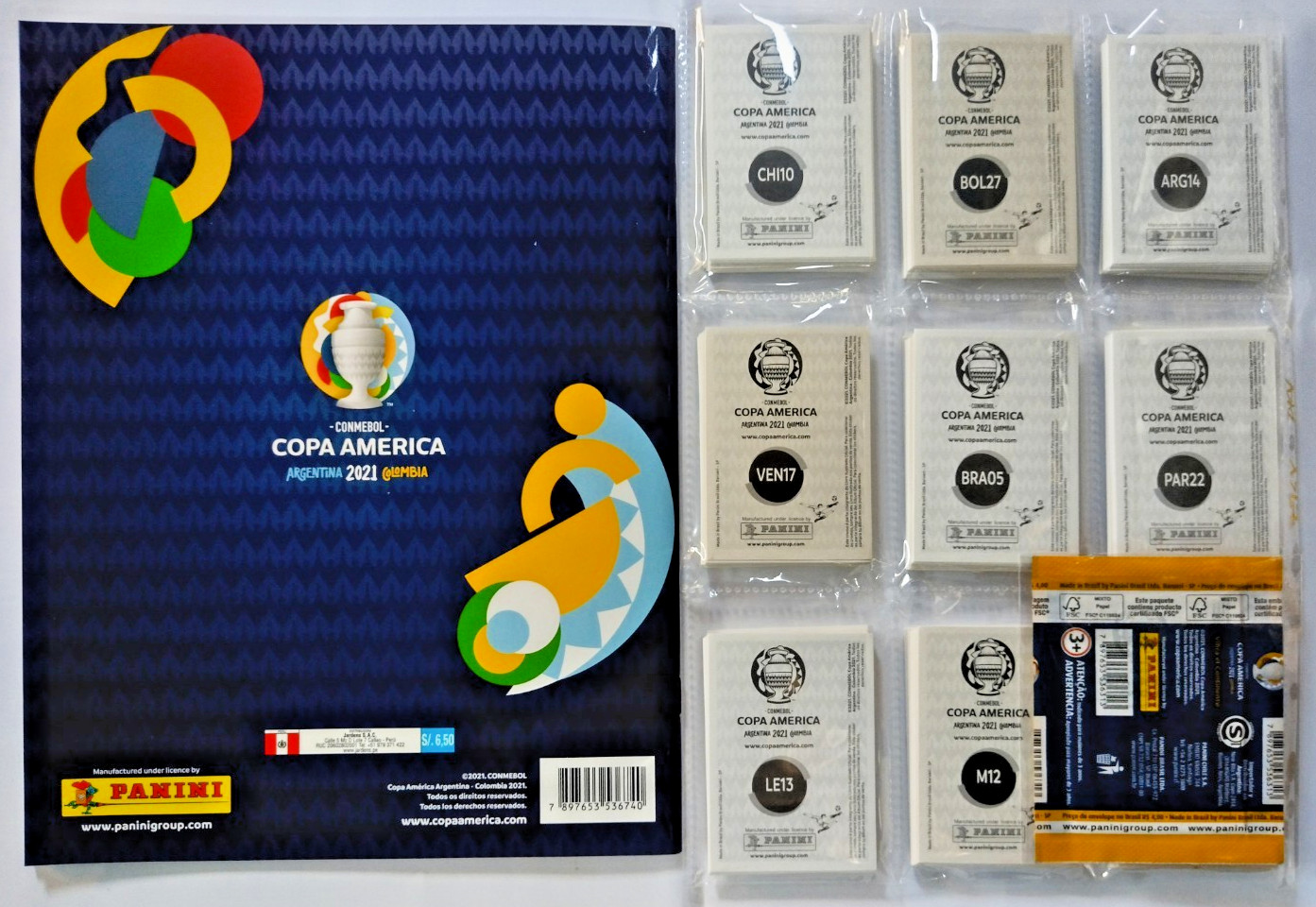 COPA AMERICA ARGENTINA / COLOMBIA 2021 PANINI – ALBUM + FULL SET 369/369 MESSI