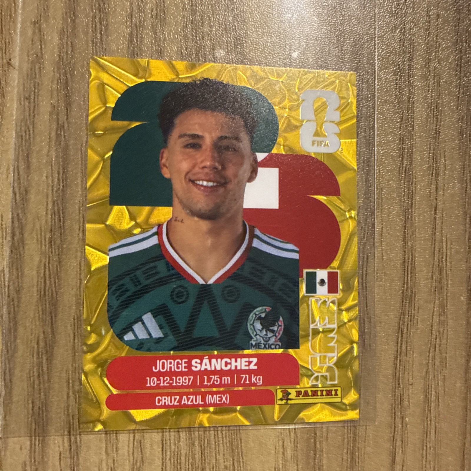 Panini FIFA WC 2026 Stickers-Exclusive Gold Crumple-MEX Mexico- Pick Yours