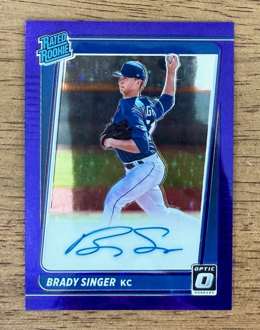 2021 Donruss Optic BRADY SINGER Rated Rookie Signatures #RRS-BS Purple Stars /99