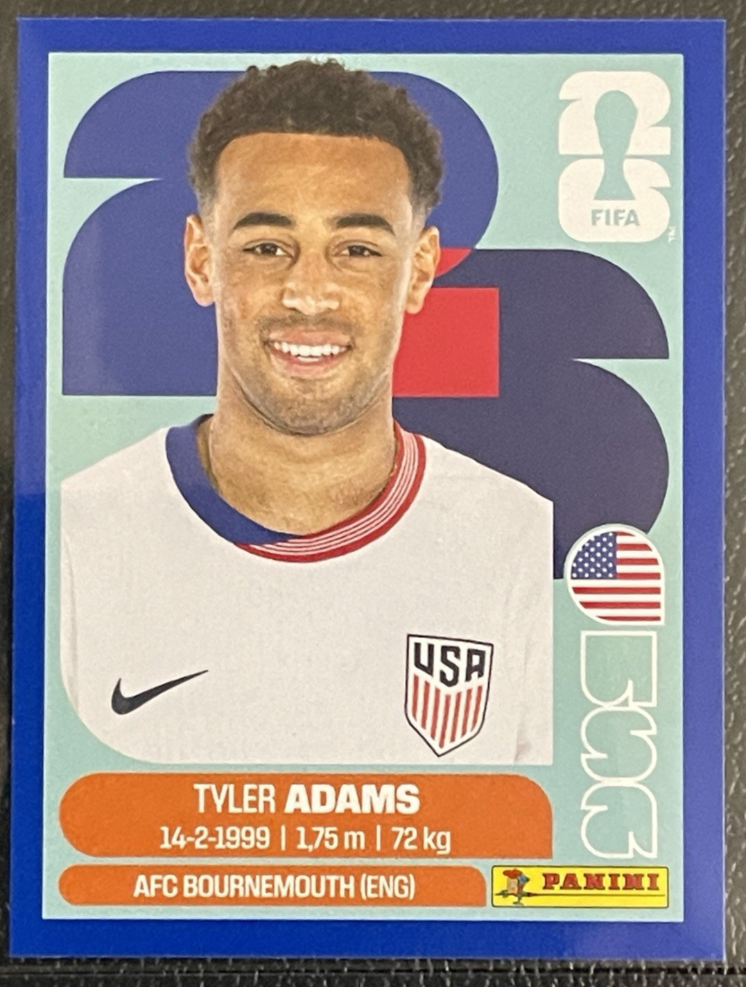 USA 1-20 Complete Panini World Cup 2026 Stickers + 5 Blue Parallels Pulisic